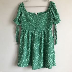 American Eagle Green Floral Mini Dress, Size M